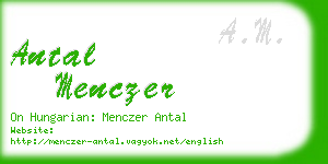 antal menczer business card